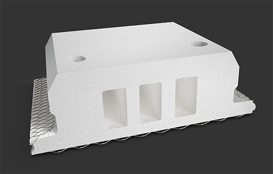 Pannello Plastbau New Classic di Bioisotherm in polistirene espanso, autoportante, con profili metallici per solai. Offre isolamento termico avanzato e riduzione di ponti termici, ideale per edifici sismici. Design leggero e resistente, adatto per risparmio energetico e sicurezza in cantiere.