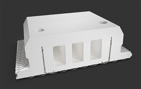 Pannello Plastbau New Classic di Bioisotherm in polistirene espanso, con struttura autoportante e isolamento termico integrato. Presenta profili metallici zincati e rete porta intonaco, ideale per solai leggeri e resistenti, garantendo risparmio energetico e sicurezza.